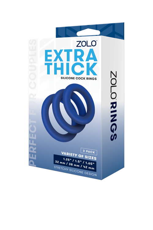 ANELLO PER IL PENE IN SILICONE EXTRA SPESSO ZOLO 3 PZ