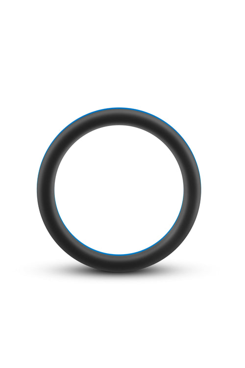 ANELLO PER IL PENE GO PRO IN SILICONE PERFORMANCE NERO/BLU