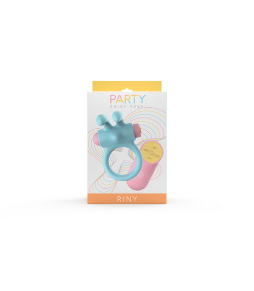 ANELLO VIBRANTE RINY CON CONTROLLER USB IN SILICONE BLU