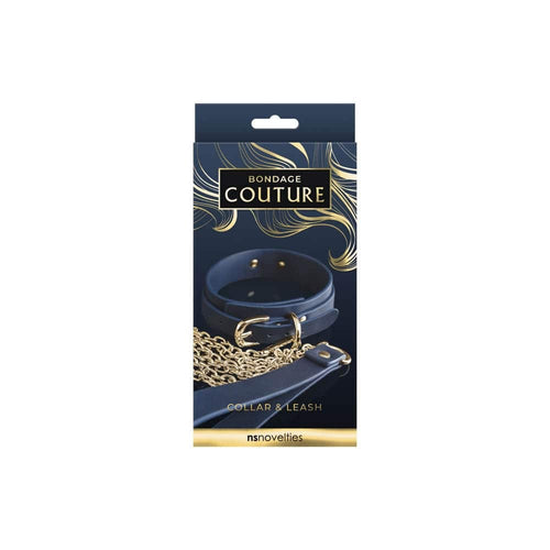 Bondage Couture - Collare e guinzaglio - Blu